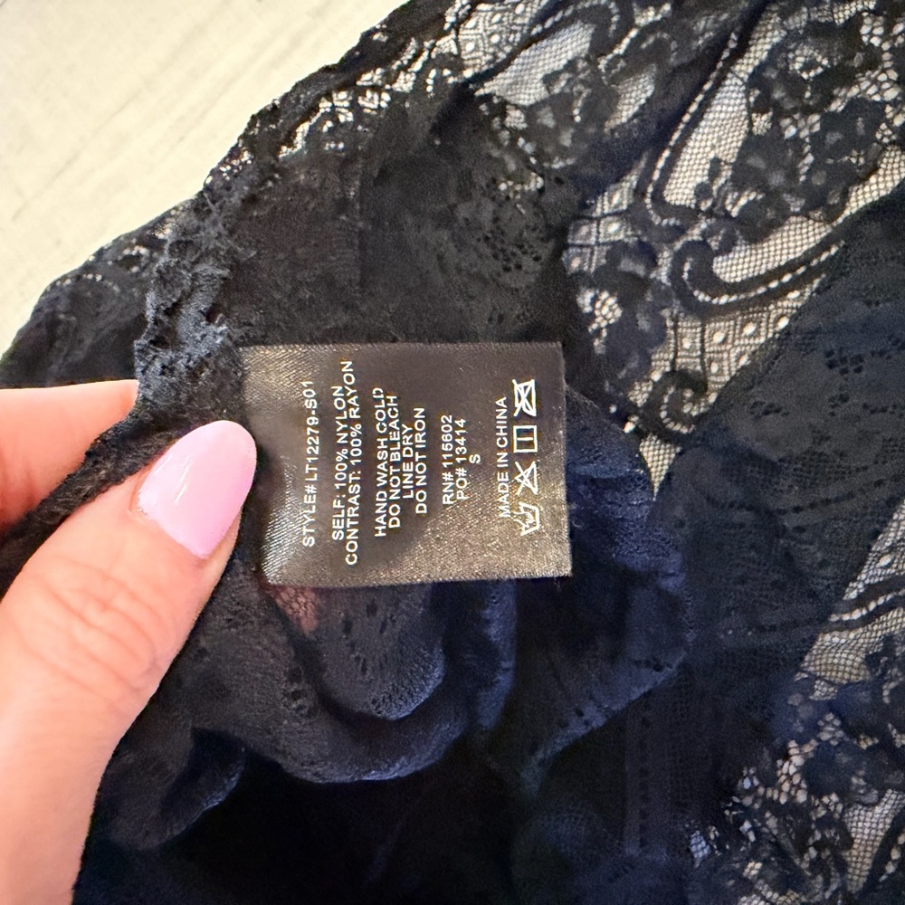 Lush Black Long Lace Maxi‎ Dress - Picture 9 of 11